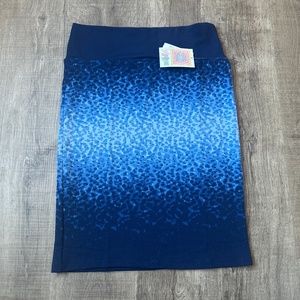 New Blue LuLaRoe Cassie Medium Pencil Short Skirt